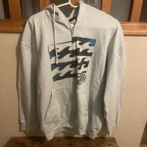 Billabong New Blue Hoodie Size L Zip Up